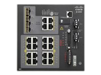 Cisco Industrial Ethernet 4000 Series - Switch - Styrt - 16 x 10/100 + 4 x kombo-Gigabit SFP - DIN-skinnemonterbar - DC power - TAA-samsvar IE-4000-16T4G-E