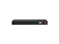 APC Metered Rack PDU AP7821B - Strømfordelerenhet (kan monteres i rack) - AC 100-240 V - Ethernet 10/100 - inngang: IEC 60320 C20 - utgangskontakter: 8 (power IEC 60320 C13) - 1U - 2.5 m kabel - for P/N: SMTL1000RMI2UC, SMX1000C, SMX1500RM2UC, SMX1500RM2UCNC, SMX750C, SMX750CNC AP7821B