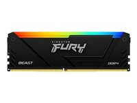 Kingston FURY Beast RGB - DDR4 - modul - 32 GB - DIMM 288-pin - 1333 MHz - CL16 - 1.2 V - ikke-bufret - on-die ECC - svart KF426C16BB2A/32