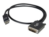 C2G 2m DisplayPort to Single Link DVI-D Adapter Cable M/M - DP to DVI - Black - DisplayPort-kabel - DisplayPort (hann) til DVI-D (hann) - 2 m - svart 84329