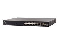 Cisco 550X Series SX550X-24 - Switch - L3 - Styrt - 20 x 10GBase-T + 4 x kombo 10 Gigabit SFP+ - stasjonær, rackmonterbar - gjenfabrikert SX550X-24-K9-EU-RF