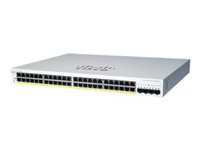 Cisco Business 220 Series CBS220-48FP-4X - Switch - smart - 48 x 10/100/1000 (PoE+) + 4 x 10 Gigabit SFP+ (opplenke) - rackmonterbar - PoE+ (740 W) - gjenfabrikert CBS220-48FP4XEU-RF