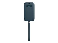 Apple Sleeve with MagSafe - Beskyttelsesmuffe for mobiltelefon - lær - baltisk blå - for iPhone 12 Pro Max MHYH3ZM/A