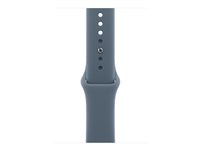 Apple - Bånd for smart armbåndsur - 46mm - S/M-størrelse - anker blå - for Watch Hermès Series 9, SE 3, Series 10, Series 11, Series 8, Series 9, Ultra 2, Ultra 3 MFGX4ZM/A