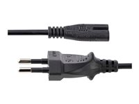 StarTech.com 1m (3ft) Laptop Power Cord, EU Plug to C7, 2.5A 250V, 18AWG, Notebook / Laptop Replacement AC Power Cord, Printer/Power Brick Cord, Europlug to IEC 60320 C7 - Laptop Charger Cable, UL Listed - Strømkabel - power IEC 60320 C7 til Europlug (hann) - AC 250 V - 1 m - svart PXTNB2SEU1M