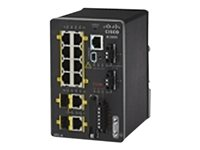 Cisco Industrial Ethernet 2000 Series - Switch - Styrt - 8 x 10/100 + 2 x kombo-Gigabit SFP - DIN-skinnemonterbar IE-2000-8TC-G-B