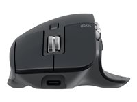 Logitech Master Series MX MASTER 3S - Mus - ergonomisk - optisk - 7 knapper - trådløs - Bluetooth, 2.4 GHz - Logitech Logi Bolt USB-mottaker - grafitt 910-006559
