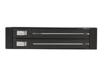 StarTech.com 2 Drive 2.5in Trayless Hot Swap SATA Mobile Rack Backplane - Dual Drive SATA Mobile Rack Enclosure for 3.5 HDD (HSB220SAT25B) - Uttagbar harddiskramme - svart HSB220SAT25B