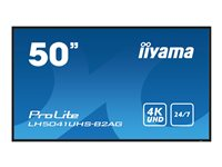 iiyama ProLite LH5041UHS-B2AG - 50" Diagonalklasse LED-bakgrunnsbelyst LCD-skjerm - intelligent skilting - med innebygd SoC-mediespiller - 4K UHD (2160p) 3840 x 2160 - svart, glanset LH5041UHS-B2AG