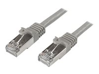 StarTech.com 5m CAT6 Ethernet Cable, 10 Gigabit Shielded Snagless RJ45 100W PoE Patch Cord, CAT 6 10GbE SFTP Network Cable w/Strain Relief, Grey, Wiring is UL Certified/TIA - Category 6 - 26AWG (N6SPAT5MGR) - Koblingskabel - RJ-45 (hann) til RJ-45 (hann) - 5 m - SFTP - CAT 6 - formstøpt, uten hindringer - grå N6SPAT5MGR