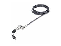 StarTech.com Universal Laptop Lock 6.6ft (2m), Security Cable For Notebook Compatible With Noble Wedge®/Nano/K-Slot; Keyed Locking Cable - Anti-Theft Cut-Resistant Steel Cable (UNIVK-LAPTOP-LOCK) - Sikkerhetskabellås - sølv, svart - 2 m UNIVK-LAPTOP-LOCK