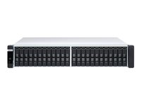 QNAP ES2486dc - NAS-server - 24 brønner - kan monteres i rack - SAS 12Gb/s - RAID RAID 0, 1, 5, 6, 10, 50, JBOD, 60, RAID TP - RAM 128 GB - Gigabit Ethernet / 10 Gigabit Ethernet - iSCSI støtte - 2U ES2486DC-2142IT-128G