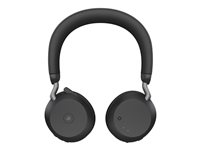 Jabra Evolve2 75 - Hodesett - on-ear - Bluetooth - trådløs - aktiv støydemping - USB-C - lydisolerende - svart - Certified for Microsoft Teams 27599-999-899