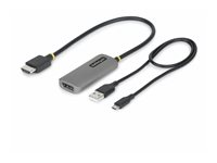 StarTech.com HDMI to DisplayPort Adapter, 8K 60Hz, Active Video Converter - Adapterkabel - HDMI hann til DisplayPort hunn - 30 cm - romgrå - aktiv, 8K 60Hz støtte, Enretnings 148B-HDMI-DP-8K