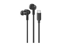 Belkin SoundForm - Ørepropper med mikrofon - i øret - kablet - aktiv støydemping - USB-C - lydisolerende - svart G3H0003HQBK