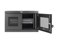 Eaton Tripp Lite Series 32-Device USB Charging Station Cabinet with Sync for Smartphones, Wall Mount and Desktop Options, 230V, BS1363 to C13 Plug, Black - Lader for flere enheter skap - med sikringsbryter - skrivebord, veggmonterbar - svart CSDXB32USB