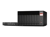 QNAP TS-873A - NAS-server - 8 brønner - SATA 6Gb/s - RAID JBOD, RAID 0, 1, 10, 50, 60, 5, 6 - RAM 8 GB - 2.5 Gigabit Ethernet - iSCSI støtte - med QSW-1105-5T-bryter TS-873A-SW5T