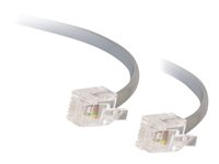 C2G RJ11 6P4C Straight Modular Cable - Telefonkabel - RJ-11 (hann) til RJ-11 (hann) - 3 m - grå 83865