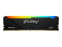 Kingston FURY Beast RGB - DDR4 - modul - 16 GB - DIMM 288-pin - 1600 MHz / PC4-25600 - CL16 - 1.35 V - ikke-bufret - ikke-ECC - svart KF432C16BB2A/16
