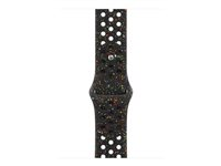 Apple Nike - Bånd for smart armbåndsur - 46mm - M/L (passer håndledd på 160 - 210 mm) - midnatts sort - for Watch Hermès Series 9, SE 3, Series 10, Series 11, Series 8, Series 9, Ultra 2, Ultra 3 MGC34ZM/A