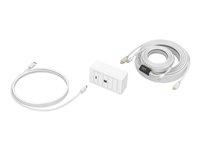 VISION TechConnect - Flush mount ansiktsplate sett - 10m - veggmonterbar - hvit - 2 sett - 2 porter TC3-PK10M