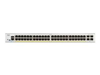 Cisco Catalyst 1300-48FP-4X - Switch - L3 - Styrt - 48 x 10/100/1000 (PoE+) + 4 x 10 Gigabit SFP+ - rackmonterbar - PoE+ (740 W) C1300-48FP-4X