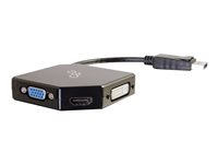 C2G DisplayPort to HDMI, VGA, DVI Adapter Converter - M/F - Videokonverter - DVI, HDMI, VGA - DVI, HDMI, VGA - svart 54340