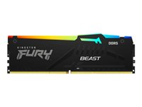 Kingston FURY Beast RGB - DDR5 - sett - 32 GB: 2 x 16 GB - DIMM 288-pin - 2800 MHz / PC5-44800 - CL36 - 1.25 V - ikke-bufret - on-die ECC KF556C36BBEAK2-32