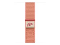 Apple Nike - Sløyfe for smart armbåndsur - 42mm - 130 - 190 mm - alpenglow rosa - for Watch Hermès Series 7, Hermès Series 9, SE 3, Series 10, Series 11, Series 8, Series 9 MGD04ZM/A
