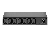 APC Basic Rack PDU AP6015A - Strømfordelerenhet (kan monteres i rack) - AC 100/120/200/208/230/240 V - inngang: IEC 60320 C14 - utgangskontakter: 8 (power IEC 60320 C13) - 1U - svart - for P/N: SMTL1000RMI2UC, SMX1000C, SMX1500RM2UC, SMX1500RM2UCNC, SMX750C, SMX750CNC AP6015A