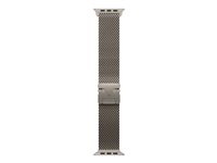 Apple - Sløyfe for smart armbåndsur - 49 mm, naturlig titanfinish - Stor størrelse - naturlig - for Watch Hermès Series 9, SE 3, Series 10, Series 11, Series 8, Series 9, Ultra 2, Ultra 3 MGHQ4ZM/A