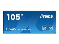 iiyama ProLite LH10551UWS-B1AG - 105" Diagonalklasse (104.7" synlig) LED-bakgrunnsbelyst LCD-skjerm - intelligent skilting - 5K UHD (2160p) 5120 x 2160 - svart LH10551UWS-B1AG