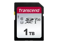 Transcend 300S - Flashminnekort - 1 TB - Video Class V30 / UHS-I U3 / Class10 - SDXC UHS-I TS1TSDC300S