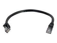 C2G Cat5e Booted Unshielded (UTP) Network Patch Cable - Koblingskabel - RJ-45 (hann) til RJ-45 (hann) - 30 cm - UTP - CAT 5e - formstøpt, uten hindringer, flertrådet - svart 83179