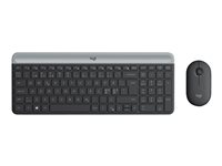 Logitech Slim Wireless Combo MK470 - Tastatur- og mussett - trådløs - 2.4 GHz - Nordisk - grafitt 920-009200