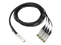 HPE Copper Cable - Direkte 100GBase-koblingskabel - QSFP28 (hann) til SFP28 (hann) - 3 m - SFF-8665 - for Arista 7060; Cisco ONE Nexus 3232; FlexFabric 5950 32QSFP28; CX 8360; QFX Series QFX5200 845416-B21