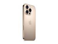 Apple iPhone 16 Pro - 5G smartphone - dobbelt-SIM / Internminne 256 GB - OLED-display - 6.3" - 2622 x 1206 piksler (120 Hz) - 3x bakkamera 48 MP, 48 MP, 12 MP - front camera 12 MP - ørken titanium MYNK3QN/A