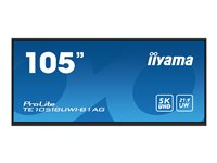 iiyama ProLite TE10518UWI-B1AG - 105" Diagonalklasse (104.6" synlig) LED-bakgrunnsbelyst LCD-skjerm - interaktiv digital skilting - med berøringsskjerm - Android - 5K UHD (2160p) 5120 x 2160 - svart, matt TE10518UWI-B1AG