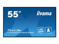 iiyama ProLite LH5560UHS-B2AG - 55" Diagonalklasse (54.6" synlig) LED-bakgrunnsbelyst LCD-skjerm - intelligent skilting - med innebygd SoC-mediespiller - 4K UHD (2160p) 3840 x 2160 - black bezel with matte finish LH5560UHS-B2AG