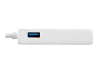 StarTech.com USB 3.0 to Gigabit Ethernet Adapter NIC w/ USB Port (White) - USB 3.0 NIC - 10/100/1000 Mbps USB 3.0 LAN Adapter (USB31000SPTW) - Nettverksadapter - USB 3.0 - Gigabit Ethernet - hvit USB31000SPTW
