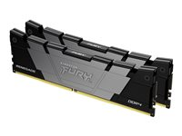 Kingston FURY Renegade - DDR4 - sett - 16 GB: 2 x 8 GB - DIMM 288-pin - 4000 MT/s / PC4-32000 - CL19 - 1.2 V - ikke-bufret - ikke-ECC - svart KF440C19RB2K2/16
