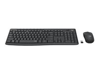 Logitech MK295 Silent - Tastatur- og mussett - trådløs - 2.4 GHz - Pan Nordic - grafitt 920-009810