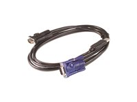 APC - Video- / USB-kabel - USB, HD-15 (VGA) (hann) til HD-15 (VGA) (hann) - 7.6 m - for APC 16 Port Multi-Platform Analog KVM, 8 Port Multi-Platform Analog KVM AP5261