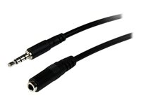 StarTech.com 2m 3.5mm 4 Position TRRS Headset Extension Cable - M/F - audio Extension Cable for iPhone (MUHSMF2M) - Forlengerledning for hodesett - 4-polsminijakk hann til 4-polsminijakk hunn - 2 m - svart - for P/N: MUYHSFMM, MUYHSMFF, MUYHSMFFADW, SV211DPUA, SV211DPUA4K, SV211HDUA4K MUHSMF2M