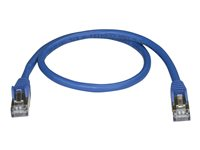 StarTech.com 50cm CAT6A Ethernet Cable, 10 Gigabit Shielded Snagless RJ45 100W PoE Patch Cord, CAT 6A 10GbE STP Network Cable w/Strain Relief, Blue, UL Certified Wiring/TIA - Category 6A - 26AWG (6ASPAT50CMBL) - Koblingskabel - RJ-45 (hann) til RJ-45 (hann) - 50 cm - STP - CAT 6a - uten hindringer - blå 6ASPAT50CMBL