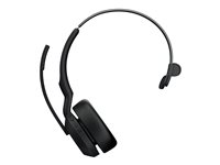 Jabra Evolve2 55 UC Mono - Hodesett - on-ear - Bluetooth - trådløs - aktiv støydemping - USB-C via Bluetooth-adapter - svart - Zoom Certified, Cisco Webex Certified, Tencent Meeting Certified, Alcatel-Lucent Certified, Avaya Certified, Unify Certified, MFi Certified, Google Meet Certified, Amazon Chime Certified 25599-889-899