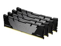 Kingston FURY Renegade - DDR4 - sett - 128 GB: 4 x 32 GB - DIMM 288-pin - 3600 MT/s / PC4-28800 - CL18 - 1.2 V - ikke-bufret - ikke-ECC - svart KF436C18RB2K4/128