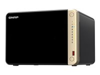 QNAP TS-664 - NAS-server - 6 brønner - 24 TB - SATA 6Gb/s - HDD 4 TB x 6 - RAID 0, 1, 5, 6, 10, 50, JBOD - RAM 8 GB - 2.5 Gigabit Ethernet - iSCSI støtte TS-664-8G+6XST4000VN006