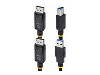 StarTech.com 10ft (3m) DisplayPort and USB 5Gbps KVM Cable - Tastatur / video / musekabel (KVM) - DisplayPort, USB-type A (hann) til DisplayPort, USB Type B (hann) - 3 m - 4K 60Hz støtte, HDR10-støtte - svart DU12210-KVM-CABLE