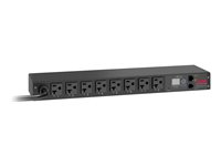 APC Switched Rack PDU AP7901B - Strømfordelerenhet (kan monteres i rack) - AC 120 V - inngang: NEMA L5-20 - utgangskontakter: 8 (NEMA 5-20) - 1U - 3.66 m kabel - svart - for P/N: SMX1000C, SMX1500RM2UC, SMX1500RM2UCNC, SMX750C, SMX750CNC, SRT2K2RXLNX145 AP7901B